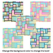 Schattige pastel ombre regenboog geometrisch patro tegeltje