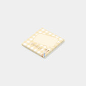 Schattige Pastel Oranje Gingham Denk Wolk Post-it® Notes (Schuin)