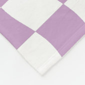 Schattige Pastel Paarse Witte Wavy Checkerboard Pa Fleece Deken (Hoek)