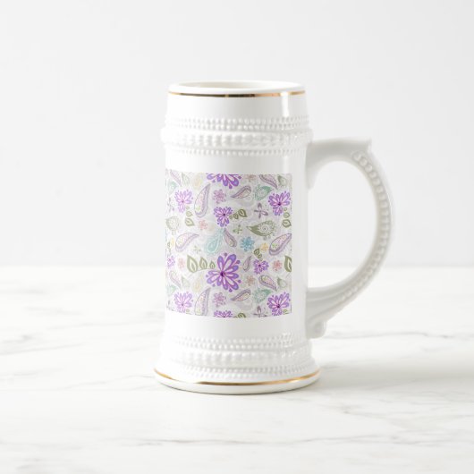 Schattige pastel paisley patronen bierpul (Rechts)