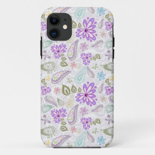 Schattige pastel paisley patronen iPhone 11 hoesje