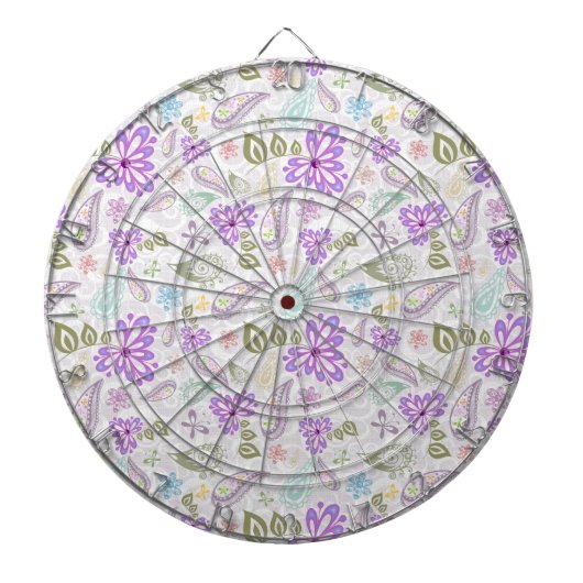 Schattige pastel paisley patronen dartbord (Voorkant)