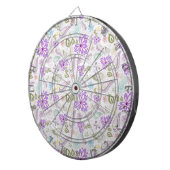 Schattige pastel paisley patronen dartbord (Voorkant Rechts)