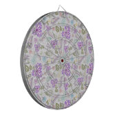 Schattige pastel paisley patronen dartbord (Voorkant Links)