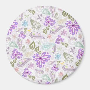 Schattige pastel paisley patronen magneet