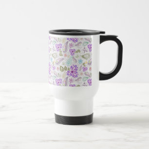 Schattige pastel paisley patronen reisbeker
