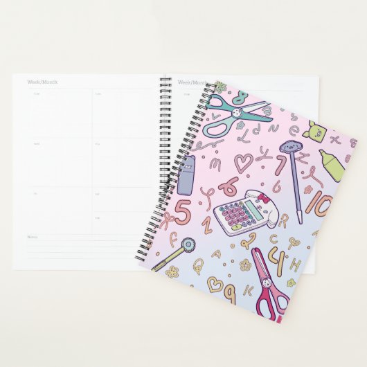 Schattige Pastel Planner Journal (Display)