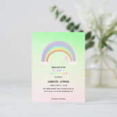Schattige Pastel Rainbow gradient flower Baby show Briefkaart (Staand voorkant)