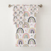 Schattige pastel regenbogen bad handdoek (Insitu)