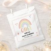 Schattige pastel regenboog 1e verjaardag bedankzakje (Geknipt)