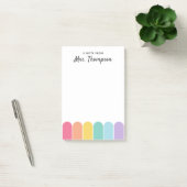 Schattige Pastel Regenboog Boog Persoonlijke Leraa Post-it® Notes (Kantoor)