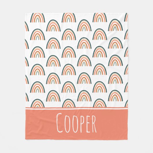 Schattige pastel regenboog fleece deken (Voorkant)