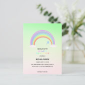 Schattige Pastel Regenboog gradiënt bloem Thema na Briefkaart (Staand voorkant)