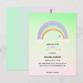 Schattige Pastel Regenboog gradiënt bloem Thema na Briefkaart (Voorkant / Achterkant)