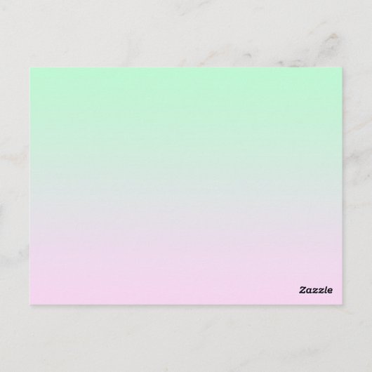 Schattige Pastel Regenboog gradiënt bloem Thema na Briefkaart (Achterkant)