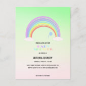 Schattige Pastel Regenboog gradiënt bloem Thema na Briefkaart (Voorkant)