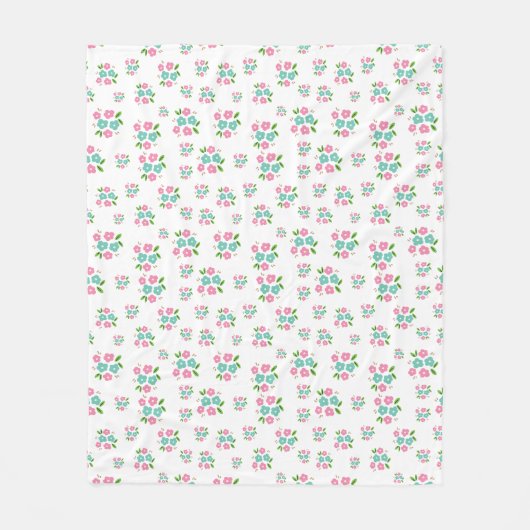 Schattige Pastel Roosknop  Fleece Deken (Voorkant)