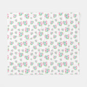 Schattige Pastel Roosknop  Fleece Deken (Voorkant (Horizontaal))