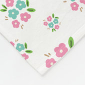 Schattige Pastel Roosknop  Fleece Deken (Hoek)