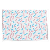 Schattige pastel roze blauw geometrisch patroon kussensloop (Achterkant-Rechts)