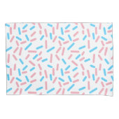 Schattige pastel roze blauw geometrisch patroon kussensloop (Voorkant-Links)