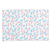 Schattige pastel roze blauw geometrisch patroon kussensloop (Voorkant-Rechts)
