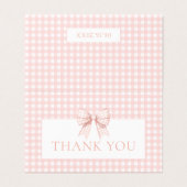 Schattige pastel roze boog baby shower dank u kaar kaart (Buitenkant ongevouwen)