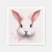 Schattige pastel roze Bunny Paper servetten (Voorkant)