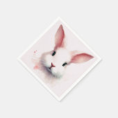 Schattige pastel roze Bunny Paper servetten (Hoek)