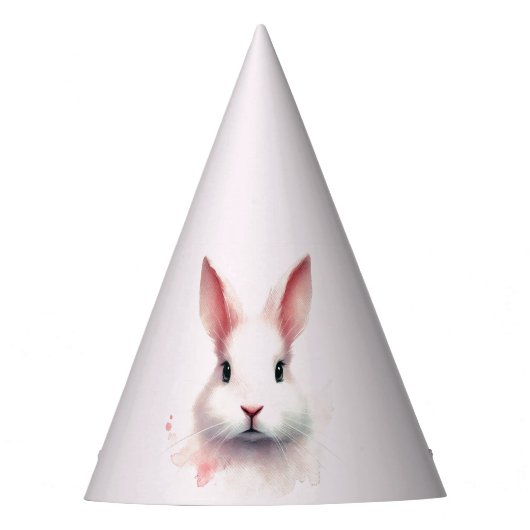 Schattige Pastel Roze Bunny Party Pet Feesthoedjes (Voorkant)