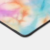 Schattige Pastel Roze en Blauwe Tie Dye Gaming Bureaumat (Hoek)