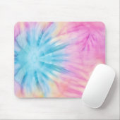 Schattige Pastel Roze en Blauwe Tie Dye Muismat (Met muis)