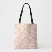Schattige Pastel Roze en Geel Spooky Halloween Tote Bag (Voorkant)
