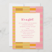 Schattige pastel roze geel koppels meisje Baby sho Kaart (Voorkant)