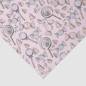 Schattige Pastel Roze Halloween Snoep Baby Tissuepapier (Detail)