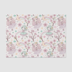 Schattige Pastel Roze Kawaii Anime Magische Bloem Tissuepapier