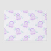 Schattige Pastel Roze Kinder Aquarel Kwallen Tissuepapier (Voorkant)