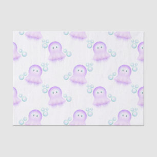 Schattige Pastel Roze Kinder Aquarel Kwallen Tissuepapier