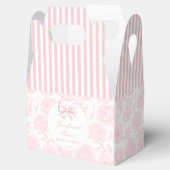 Schattige pastel roze strik lint baby meisje douch bedankdoosjes (Geopend)