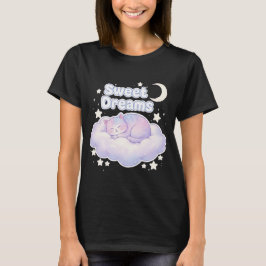 Schattige Pastel Slapende Kitty Kawaii T-shirt