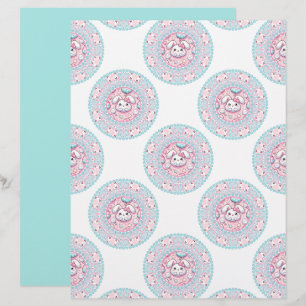 Schattige pastel Snoep Kawaii Bunny Polka Dot Mand