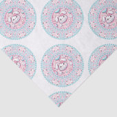 Schattige pastel Snoep Kawaii Bunny Polka Dot Mand Tissuepapier (Detail)