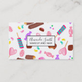 Schattige pastel snoep lief illustratiepatroon visitekaartje (Voorkant)