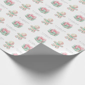 Schattige pastel sober support kerstcadeau cadeaupapier (Hoek)