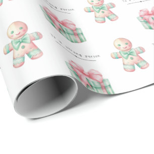Schattige pastel sober support kerstcadeau cadeaupapier