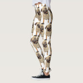 Schattige Pastel Tekenen Pug Dog Leggings (Links)