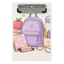 Schattige Pastel Terug Naar School Schoolbenodigdh