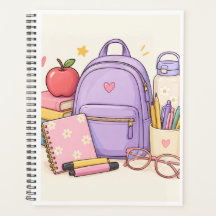 Schattige Pastel Terug Naar School Schoolbenodigdh