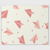 Schattige pastel vliegtuigpatroon cadeaupapier (Vlak)