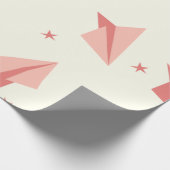 Schattige pastel vliegtuigpatroon cadeaupapier (Hoek)